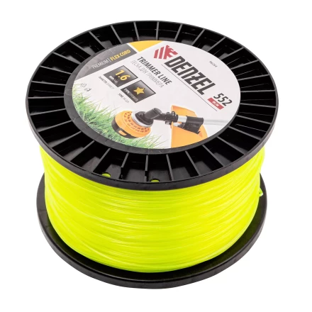 Леска для триммера звезда, 1,6мм х 552м, на DIN катушке FLEX CORD,  Denzel 96284 купить в Кургане