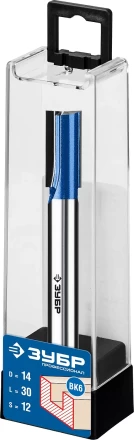 ЗУБР 14 x 30 мм, хвостовик 12 мм, фреза пазовая прямая с нижними подрезателями, Профессионал (28755-14-30) купить в Кургане