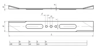 Нож для газонокосилки KRONWERK EGC-1500 370х45х2,5мм KRONWERK 96337 купить в Кургане