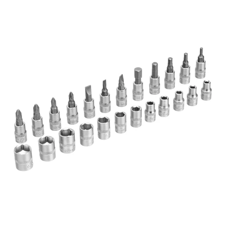 Набор инструментов Сибртех 13392, 1/4&quot;, пластиковый кейс, 29 предметов купить в Кургане