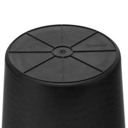 Ведро строительное пластмассовое, 16 л, высокопрочное с носиком Сибртех 81479 купить в Кургане