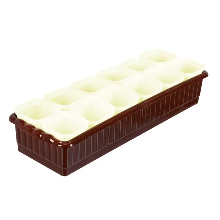 Набор для рассады Palisad 643450, поддон 470х166х82 мм, 12 горшочков по 250 мл. с выдвижным дном купить в Кургане