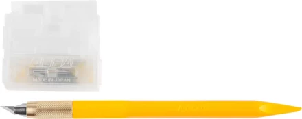 Нож OLFA &quot;Utility Models&quot; перовой дизайнерский, для точных работ, рукоятка с мини шпателем, 5 лезвий, 4мм OL-AK-5 купить в Кургане