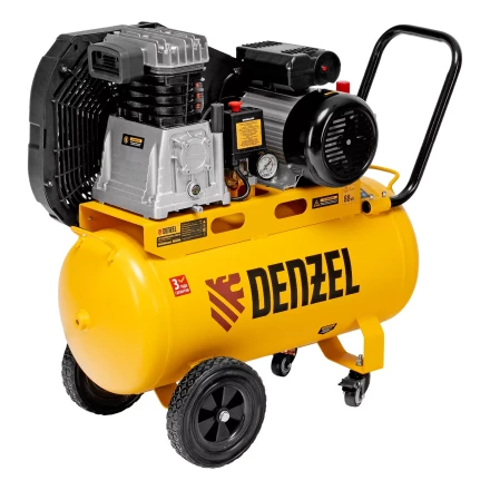 Компрессор воздушный рем. привод Denzel BCI 2100/50, 2,1 кВт, 50 литров, 400 л/мин купить в Кургане