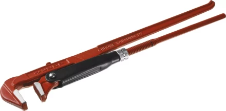 Ключ трубный ЗУБР &quot;МАСТЕР&quot; рычажный, прямые губки, цельнокованный, № 2, 1.5&quot; 27314-2 купить в Кургане