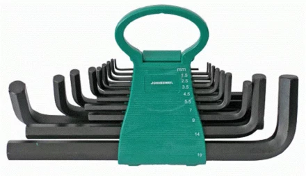 Набор ключей шестигранных коротких 1,5-19мм 18предметов Jonnesway  H01MH118S 48732 купить в Кургане