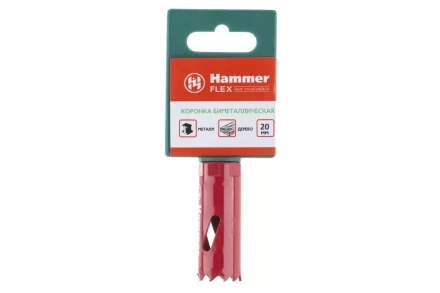Коронка биметаллическая HAMMER Ф20х38мм 1/2&quot; BiMETALL (224-002) купить в Кургане