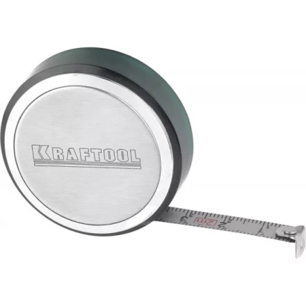 Рулетка KRAFTOOL, SuperKompakt, корпус из нержавеющей стали, 2мх8мм 34147-02 купить в Кургане