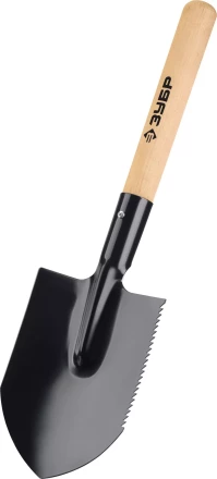 ЗУБР МАСТЕР, 210х154х550мм, полотно 1.5мм, закалено, дерев. черенок высш. сорт, туристическая лопата (39571) купить в Кургане