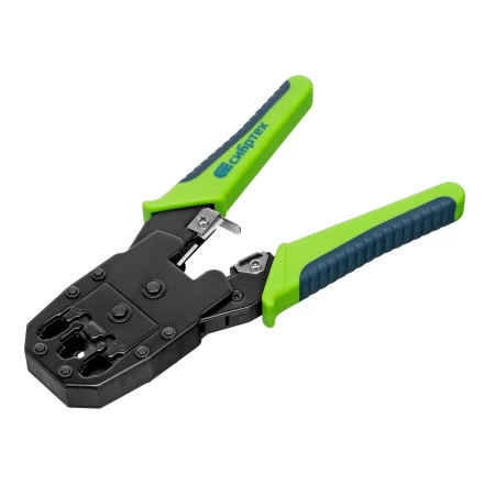 Клещи для обжима телефонных и компьютерных клемм Сибртех 17733 4P, 6P, 8P, функция обрезания проводов купить в Кургане