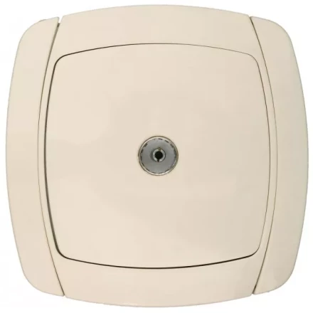 Розетка СВЕТОЗАР &quot;CITY LIGHT&quot; телевизионная одинарная в сборе, цвет бежевый SV-54215-B купить в Кургане