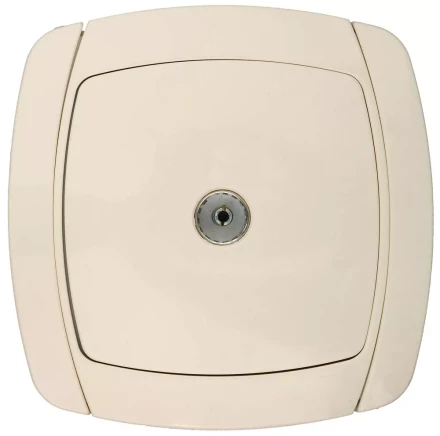 Розетка СВЕТОЗАР &quot;CITY LIGHT&quot; телевизионная одинарная в сборе, цвет бежевый SV-54215-B купить в Кургане