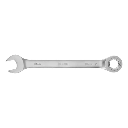 Ключ комбинированный трещоточный, 18 мм, CrV, матовый хром// Denzel 14712 купить в Кургане