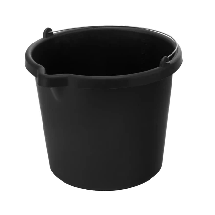 Ведро строительное пластмассовое Сибртех 81480, 20 л, высокопрочное с носиком купить в Кургане