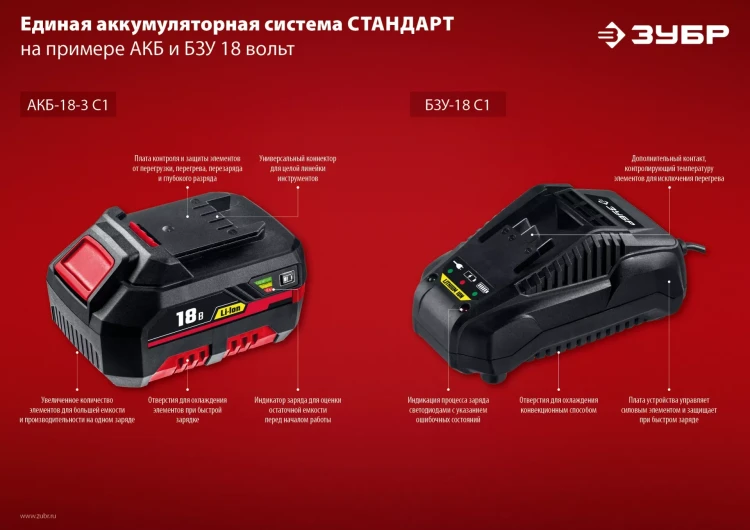 Аккумуляторная батарея Li-Ion 18 В C1 АКБ-18-3 С1 серия СТАНДАРТ купить в Кургане