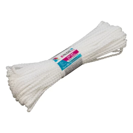 Шнур бельевой полипропиленовый с сердечником, 5 мм L 20 м, белый, Home Palisad 937115 купить в Кургане