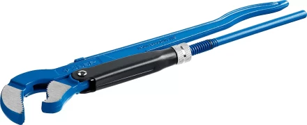 Ключ трубный рычажный ЗУБР "ПРОФЕССИОНАЛ", тип "S", изогнутые губки для труднодоступ мест, цельнокованный, Сr-V, № 2, 1,5" 27336-2_z01 купить в Кургане