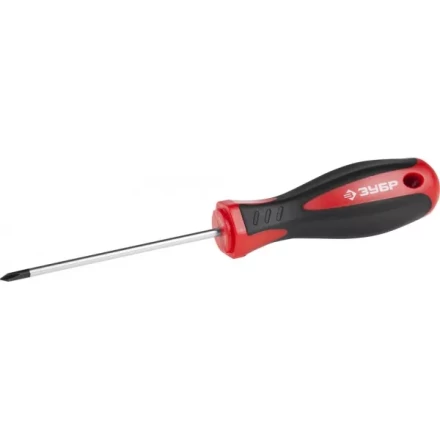 Отвертка ЗУБР &quot;МАСТЕР&quot;, Cr-v, эргономичная двухкомпонентная рукоятка, PH0x75мм 25062-0-075_z02 купить в Кургане