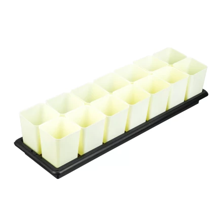 Набор для рассады Palisad, поддон 600х185х45 мм, с дренажной системой, 14 горшочков по 460 мл., 643452 купить в Кургане