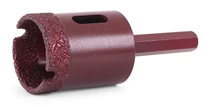 Алмазная коронка MESSER по камню с шестигранным хвостовиком (вакуумное спекание алмазов) 50 мм купить в Кургане