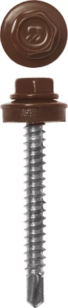 Саморезы ЗУБР окраш., RAL 8017 шокол.-коричн., для крепл. кров. матер. к дерев. обреш., 4.8x80мм, 140шт 4-300315-48-080-8017 купить в Кургане