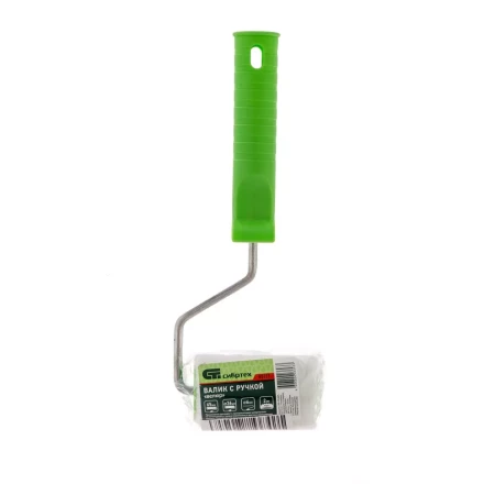 Валик &quot;Велюр&quot; с ручкой,  75 мм, ворс 5 мм, D 36 мм, D ручки 6 мм Россия Сибртех 80131 купить в Кургане