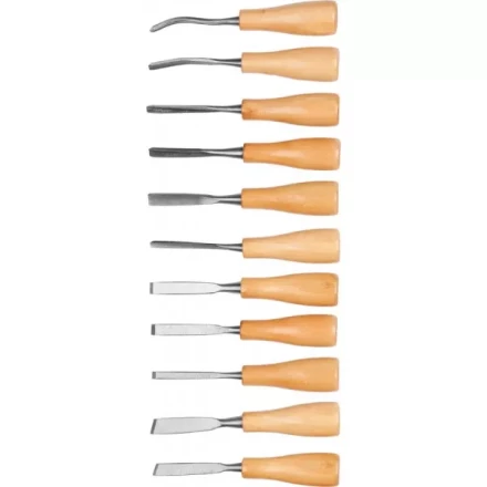 Набор DEXX: Стамески фигурные &quot;МИНИ&quot; с деревянной ручкой, 11шт 1834-H11_z01 купить в Кургане