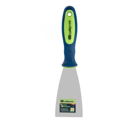 Шпательная лопатка из нержавеющей стали 60 мм двухкомпонентная ручка Сибртех 85523 купить в Кургане