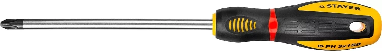 Отвертка STAYER "PROFI" "PROTech", двухкомп рукоятка, намагниченная, Cr-Mo, PH3x150мм 25132-3-15_z02 купить в Кургане