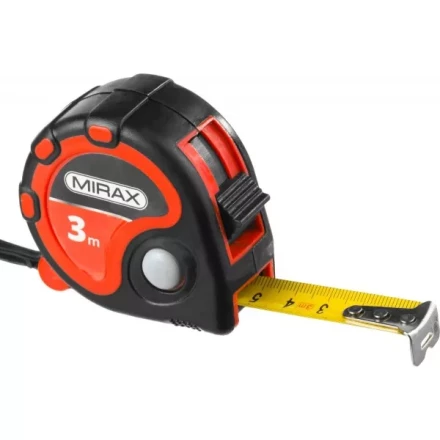 Рулетка MIRAX, 3 стопора, двухкомпонентный пластиковый корпус, 3мх16мм 34013-03-16 купить в Кургане