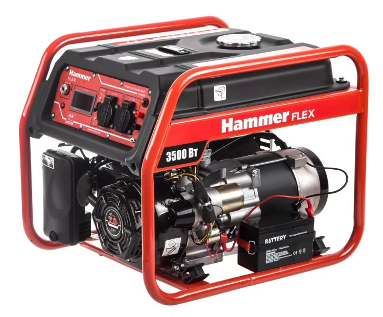 Бензоэлектростанция Hammer Flex GN4000E с электрозапуском купить в Кургане