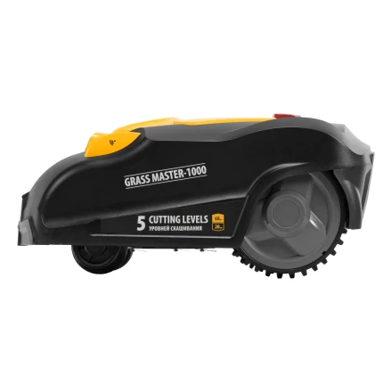 Робот-газонокосилка Grass Master 1000, ультразвуковой датчик, 3 Ач, LCD дисплей, Wi-Fi // Denzel купить в Кургане