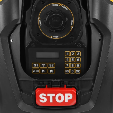 Робот-газонокосилка Grass Master 1000, ультразвуковой датчик, 3 Ач, LCD дисплей, Wi-Fi // Denzel купить в Кургане