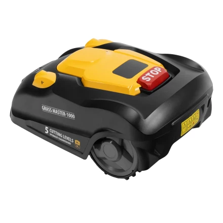 Робот-газонокосилка Grass Master 1000, ультразвуковой датчик, 3 Ач, LCD дисплей, Wi-Fi // Denzel купить в Кургане