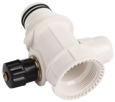 Коллектор ЗУБР &quot;ШиреФит&quot; сборный с вентилем&quot;внутренняя резьба - штуцер с гайкой - штуцер с гайкой&quot;, 32мм-16мм-32мм 51517-32-16-32 купить в Кургане