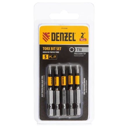 Бита T10x50, 5 шт. Denzel 7711318 купить в Кургане