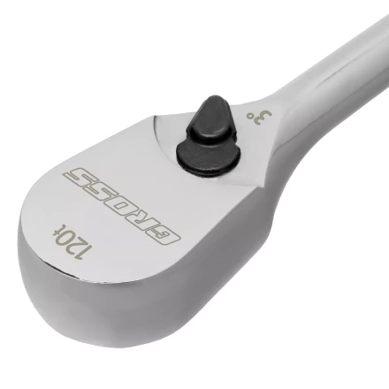 Ключ-трещотка 3/8&quot; Gross 14051, CrV, 120 зубьев, цельнометаллический, хром купить в Кургане