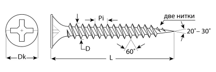 Саморезы СГМ гипсокартон-металл пакет серия ПРОФЕССИОНАЛ купить в Кургане