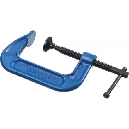 Струбцина  ЗУБР &quot;ПРОФЕССИОНАЛ&quot; тип &quot;G&quot;, корпус - ковкий чугун, 75мм 32245-075_z01 купить в Кургане