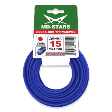 Леска для триммера HEPTAGON LINE (семиугольник) 4.0MMX15M купить в Кургане