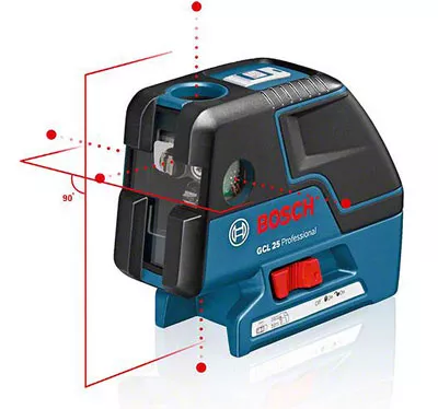 Нивелир лазерный BOSCH GCL 25 Prof +BS 150 проекция купить в Кургане