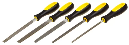 Набор STAYER &quot;PROFI&quot;: Напильники с двухкомпонентной рукояткой,плоский,полукруглый,трехгран,квадратный,круглый,№2,150мм 1681-15-H5_z01 купить в Кургане