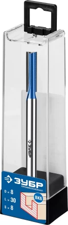 ЗУБР 8 x 30 мм, хвостовик 8 мм, фреза пазовая прямая с нижними подрезателями, Профессионал (28755-8-30) купить в Кургане