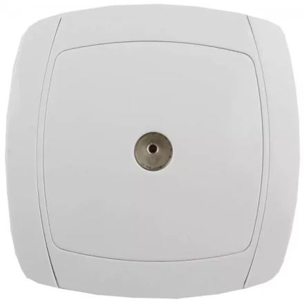 Розетка СВЕТОЗАР &quot;CITY LIGHT&quot; телевизионная одинарная в сборе, цвет белый SV-54215-W купить в Кургане