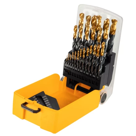 Набор сверл по металлу, 1-13 мм, HSS-Tin, Golden Tip, 25 шт Denzel 72323 купить в Кургане