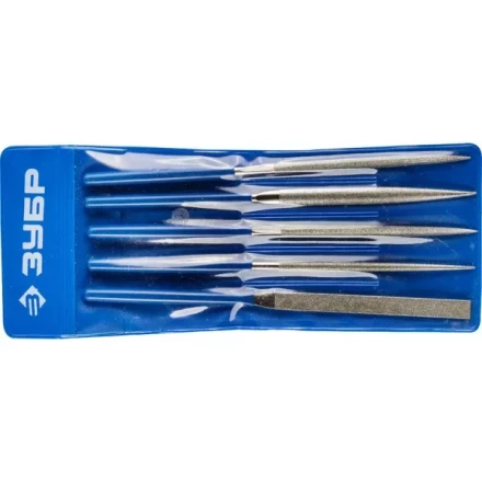 Набор ЗУБР &quot;ЭКСПЕРТ&quot; Надфили с алмазным напылением в пакете PVC, P 140, 160х80мм, 5 предметов 33386-160-H5 купить в Кургане