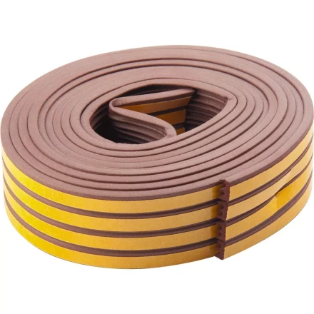 Уплотнитель 6 м профиль &quot;E&quot; коричневый СИБРТЕХ 93944 купить в Кургане