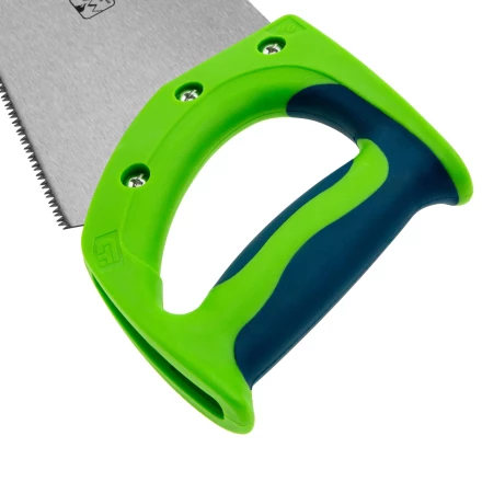 Ножовка по дереву Сибртех &quot;Зубец&quot;, 400 мм, 11 TPI, зуб 2D, калёный зуб, 2-х компонентная рукоятка, 23824 купить в Кургане