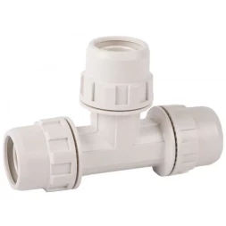 Тройник ЗУБР "ШиреФит" соединительный "штуцер с гайкой - штуцер с гайкой - штуцер с гайкой", 26мм 51505-26