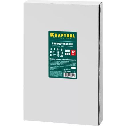 Наборы ключей комбинированных KRAFTOOL, Cr-V, DIN 3110, в EVA-ложементе 27079-H12E купить в Кургане